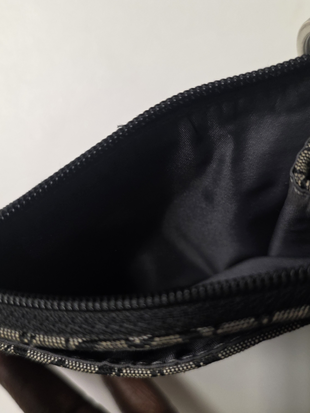 Coach Black Patterned Key Card Wallet with Keyring - Picture 3 of 3